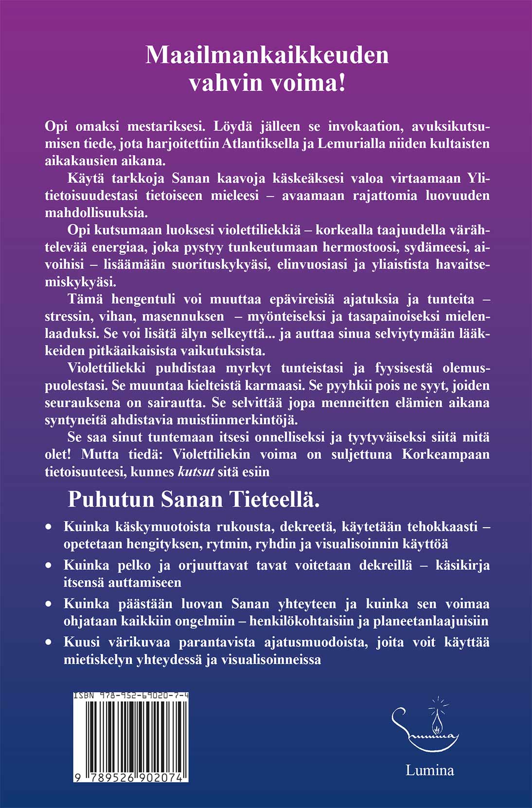 Puhutun sanan tiede kirjan takakansi